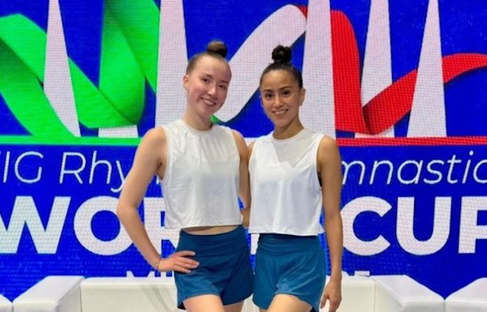 Gimnastas completan entrenamiento oficial de la Copa Mundial de Milán