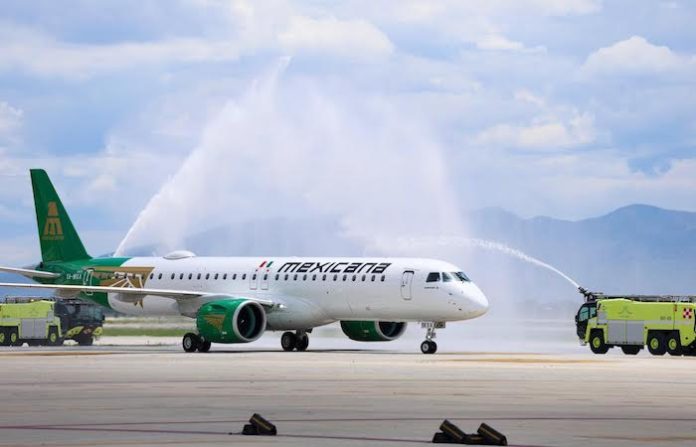 “Mexicana de Aviación despega con nueva flota: Sheinbaum celebra llegada del Embraer E195-E2”