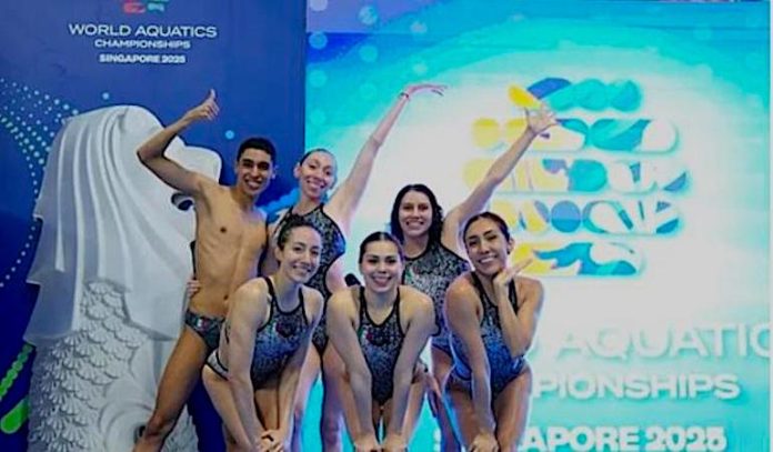 Natación artística logra sexto lugar en equipo libre, en el Mundial Singapur 2025