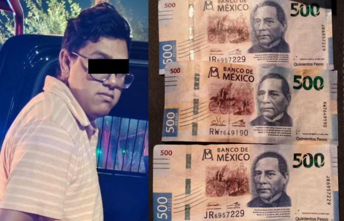 Detienen a joven con billetes falsos tras intento de depósito en tienda de conveniencia