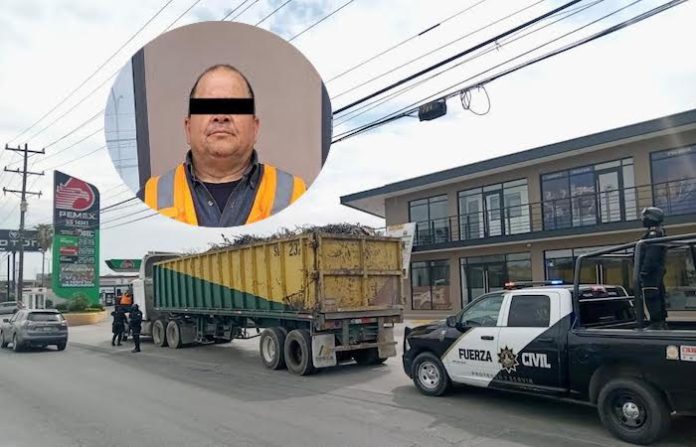 Detienen a hombre por arrojar 30 toneladas de chatarra en Escobedo