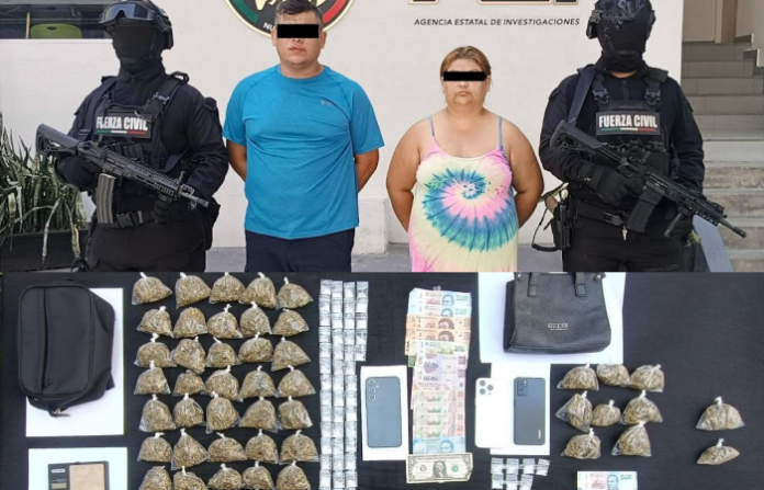 Detienen a pareja con drogas en operativo de Fuerza Civil en Monterrey