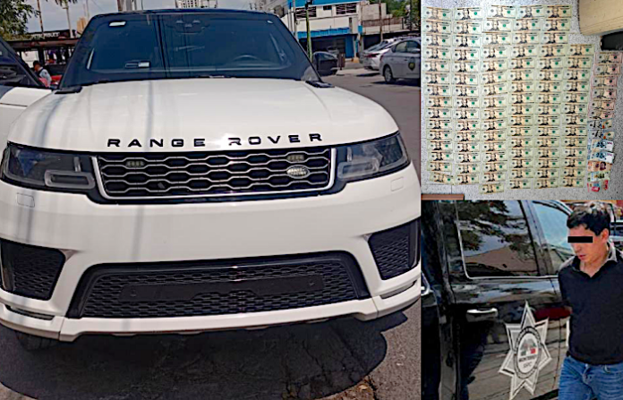 Detienen en Monterrey a hombre armado que viajaba en camioneta blindada con luces estroboscópicas