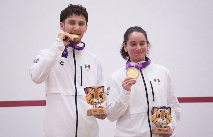 Narváez y Ávila conquistan el oro en dobles mixtos de squash en Asunción 2025