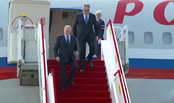 El presidente de Rusia llega a China para una visita de cuatro días