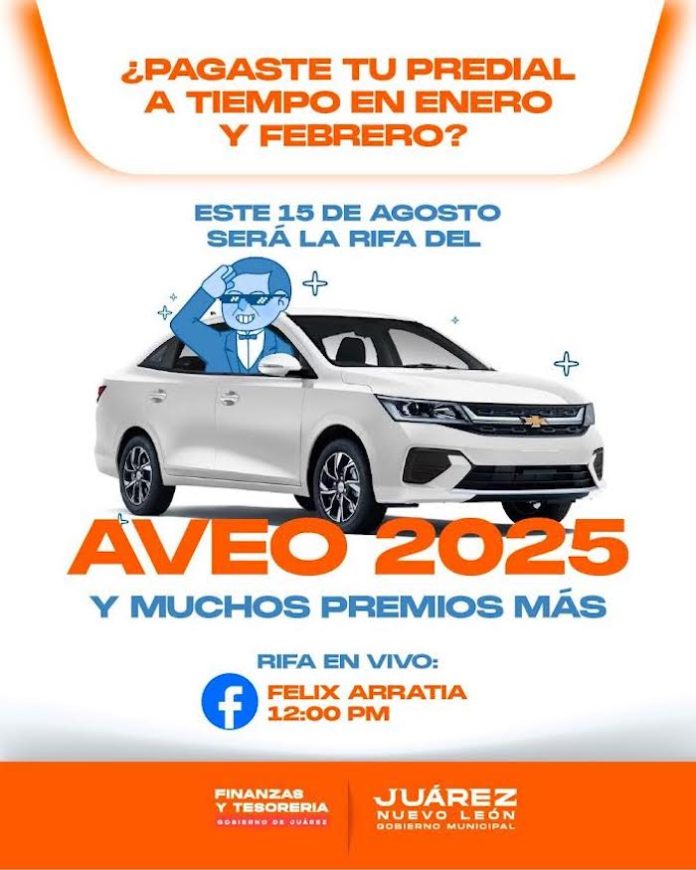 Juárez reconoce a contribuyentes cumplidos con sorteo de atractivos premios