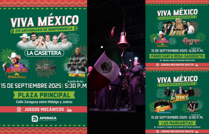 Apodaca dará el Grito en tres escenarios con música y fiesta popular