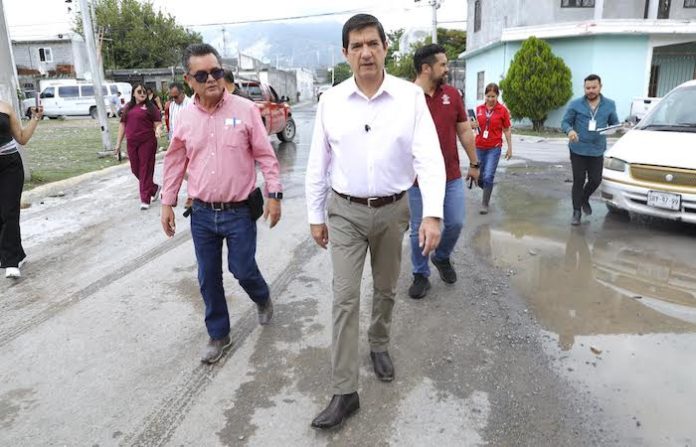 Escobedo despliega operativo de apoyo tras lluvias del domingo