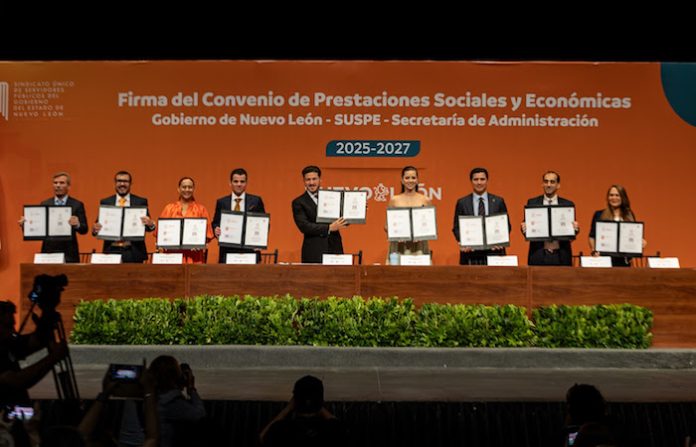 Nuevo León sella acuerdo histórico para fortalecer prestaciones a servidores públicos