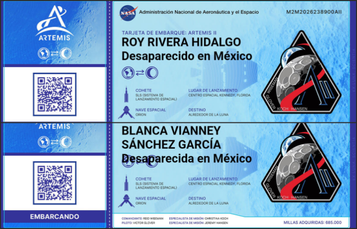 Nombres que viajan a la Luna: FUNDENL honra a los desaparecidos en la misión Artemis II