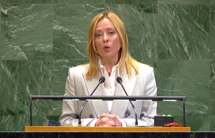 La primera ministra de Italia afirma que Israel no debe oponerse a un Estado palestino