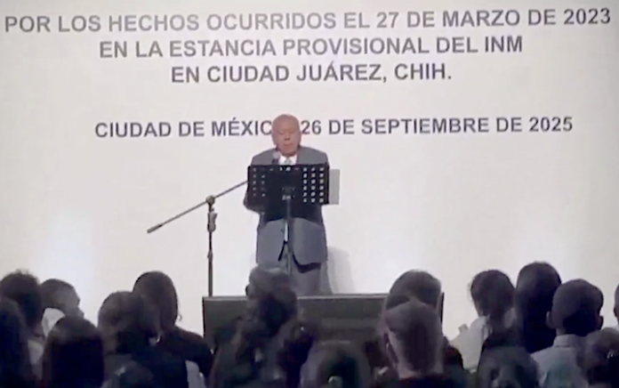 Video: Francisco Garduño ofrece disculpa pública por tragedia de los 40 muertos y 28 heridos en estación migratoria de Ciudad Juárez