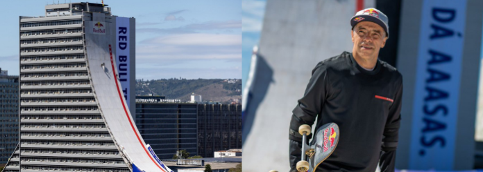 Video: Skatista brasileño bate récord en una rampa de 21 pisos de altura