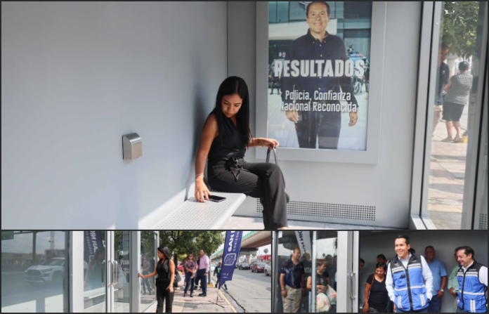 Inauguran en San Nicolás cabina climatizada para usuarios de transporte urbano