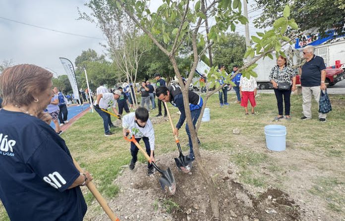 San Nicolás impulsa reforestación en colonias del oriente con meta de 3 mil árboles