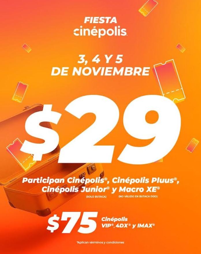 ¡Boletos a 29 pesos en Cinépolis! Aprovecha estas fechas