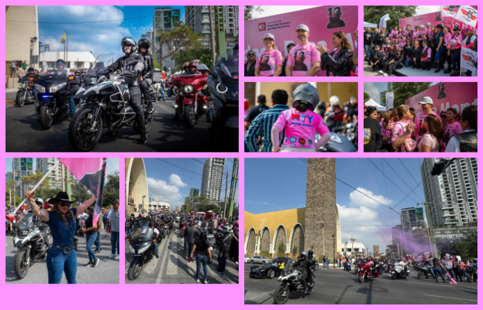 Realizan Rodada Rosa por la salud de las mujeres en Monterrey