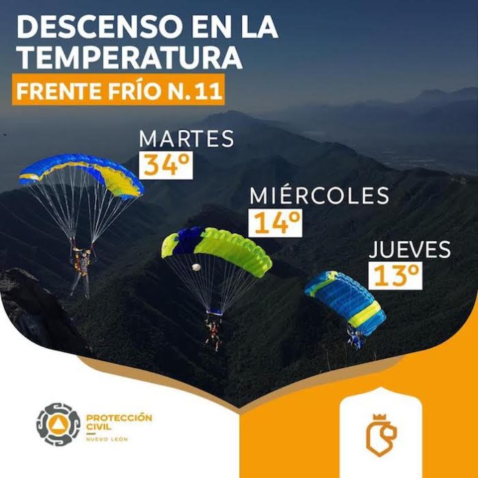 Protección Civil pide precaución: se esperan chubascos, ráfagas de viento y frío intenso en las próximas horas