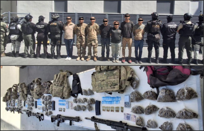 Operativo Muralla deja nueve detenidos en Los Ramones con armas y drogas