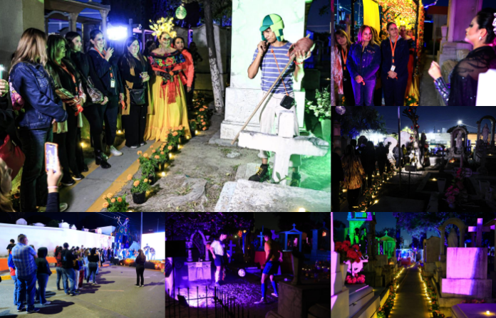 Guadalupenses viven tradición y entretenimiento en el Paseo entre Tumbas del Catrina Fest