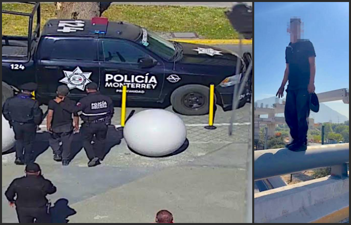 Policías y rescatistas salvan a hombre que intentaba lanzarse del puente Multimodal