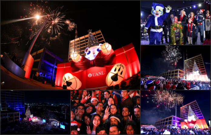 La UANL enciende su pino navideño y reúne a miles en un festejo de unidad y esperanza