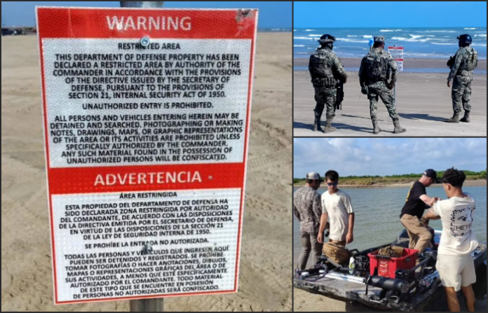 Autoridades mexicanas retiran letreros en playa nacional presuntamente instalados por Estados Unidos