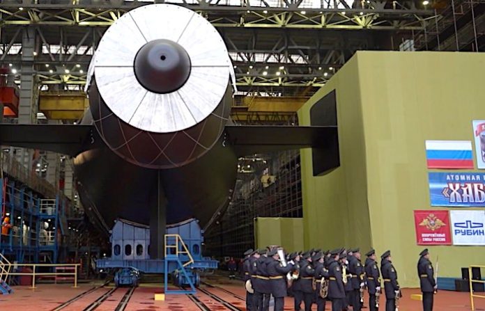 Defensa rusa publica imágenes de la botadura del submarino nuclear Khabarovsk