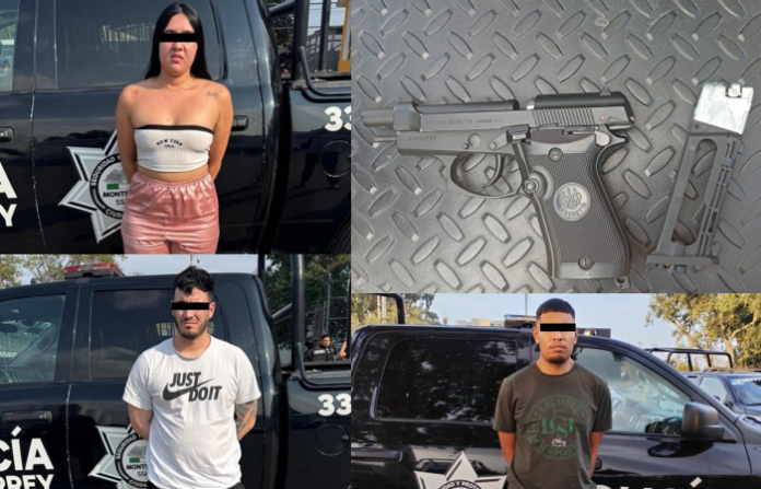 Detienen a tres extranjeros tras robo con arma de fuego y agresión a policías en Monterrey