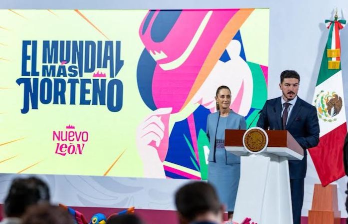 Presenta Samuel García durante la “Mañanera” su plan de infraestructura para consolidarse como sede mundialista