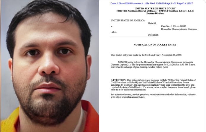 Chapito afrontará audiencia para admitir cargos en Chicago, se declarará culpable para evitar la cadena perpetua