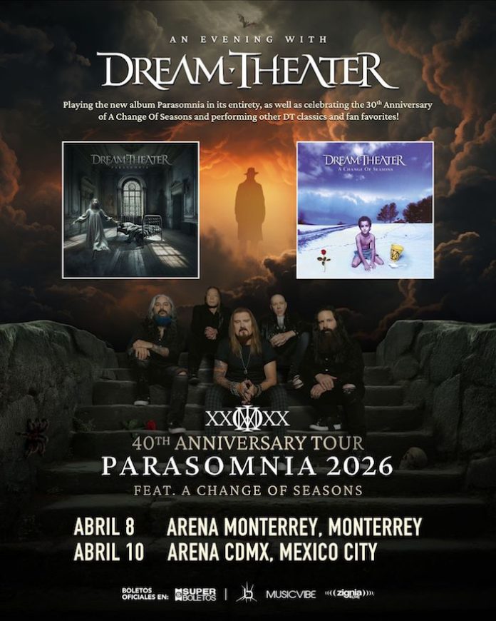 Dream Theater regresa a Monterrey-México con su 40th Anniversary Tour: Parasomnia 2026