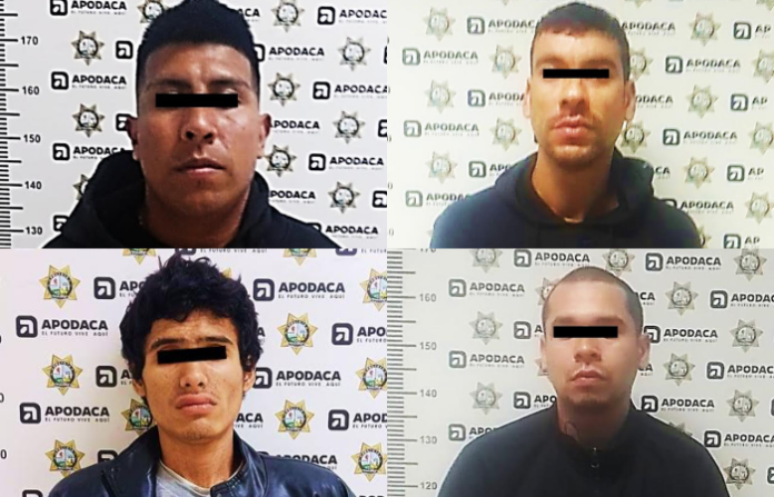 Guardia de Proximidad de Apodaca detiene a cuatro hombres con órdenes de aprehensión pendientes
