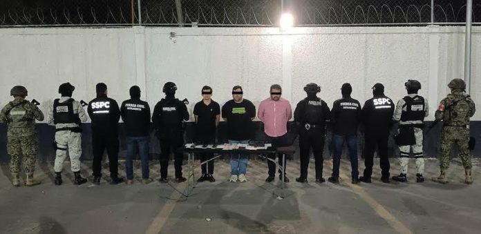Grupo de Coordinación Metropolitana captura a tres hombres armados en el sur de Monterrey