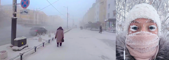 Hasta el aire se congela: registran en Rusia la temperatura más baja de la Tierra: -56°C