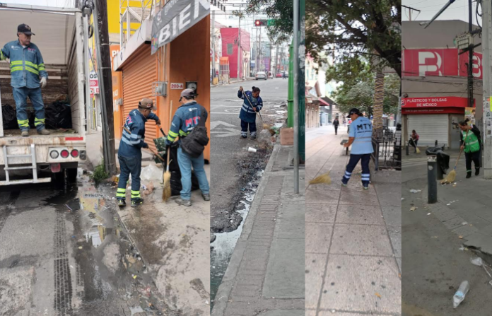 Monterrey retira más de 33 toneladas de basura del primer cuadro tras compras navideñas