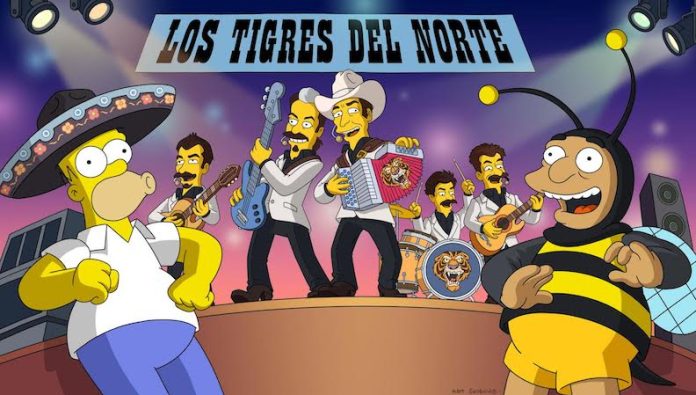 Los Tigres Del Norte llegan a “Los Simpson” ¡Homero hermano, ya eres mexicano!