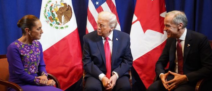 Sheinbaum, Trump y Carney sostienen reunión en Washington