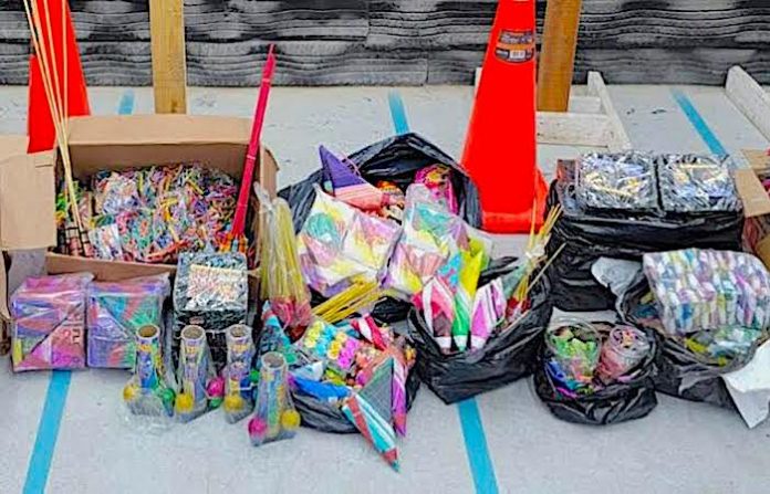 Destruyen 250 kilos de pirotecnia asegurada en Apodaca