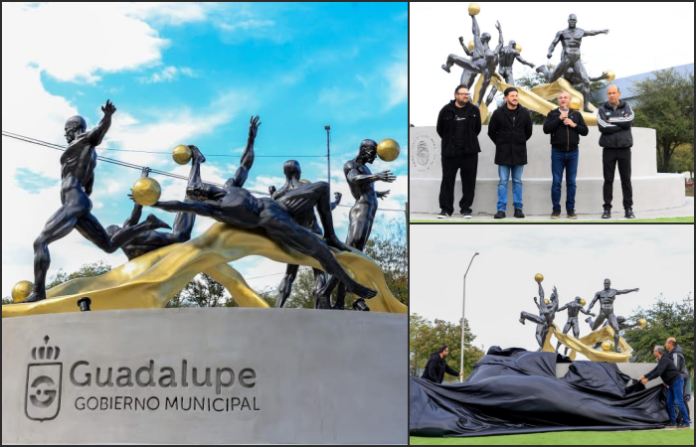 Inauguran en Guadalupe escultura mundialista rumbo a 2026