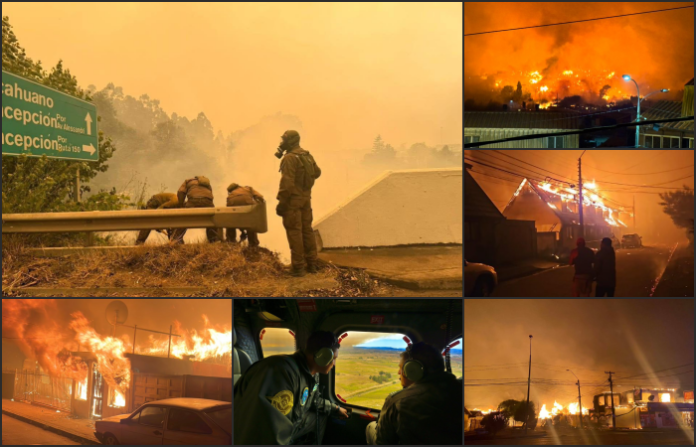 Aumenta a 18 la cifra de fallecidos a causa de los incendios en Chile