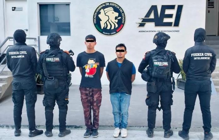 Caen dos jóvenes con dosis de droga durante operativo de Fuerza Civil en Guadalupe