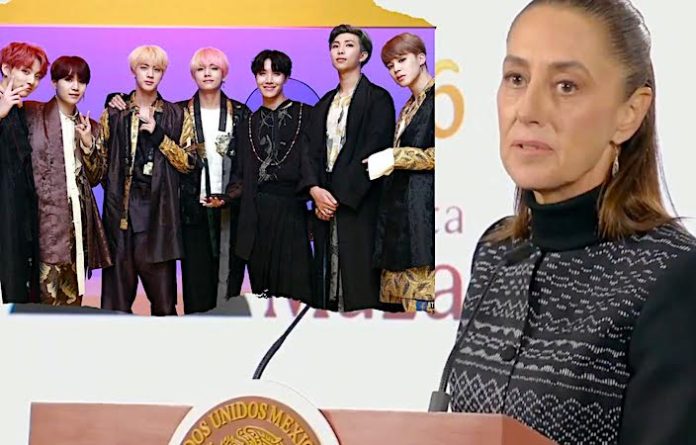 Claudia Sheinbaum le pide hasta al presidente de Corea del Sur más conciertos de BTS en México