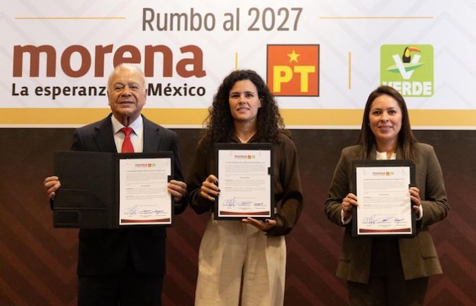 Morena, PT y Verde cierran filas y refrendan unidad rumbo a 2027