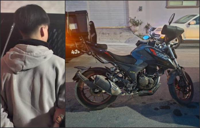 A los 17 ya rodaba mal: cae menor con motocicleta robada en Cumbres Elite