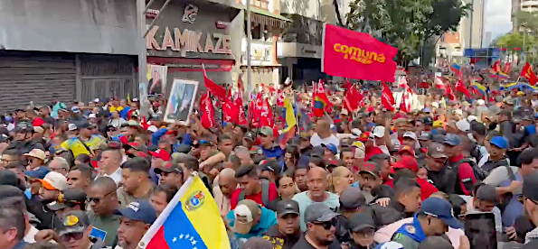 Así lucen las calles de Caracas en la protesta contra la agresión estadounidense