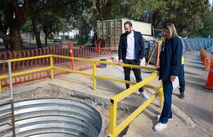 Avanzan al 30 por ciento obras pluviales de la interconexión metropolitana en San Pedro