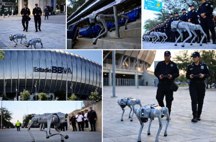 K9-X debuta en operativo de seguridad durante partido internacional en el BBVA