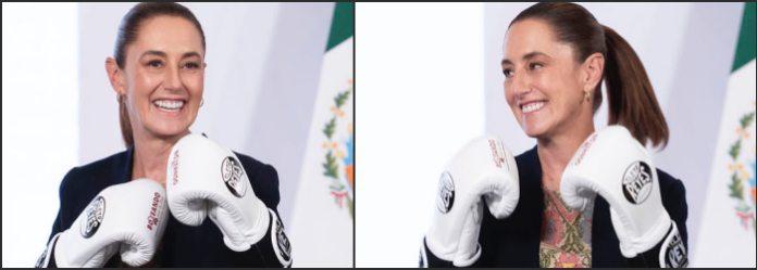 Video: La presidenta de México se pone los guantes de boxeo