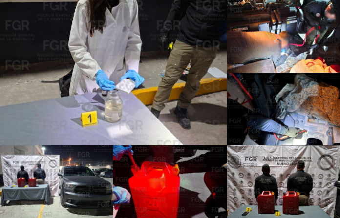 FGR investiga traslado de presunta metanfetamina líquida asegurada en Galeana